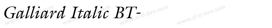 Galliard Italic BT字体转换